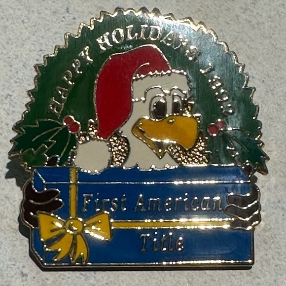 FIRST AMERICAN TITLE - 7 Festive Holiday Lapel/Hat Pins. 80’s & 90’s Vintage - Picture 8 of 12
